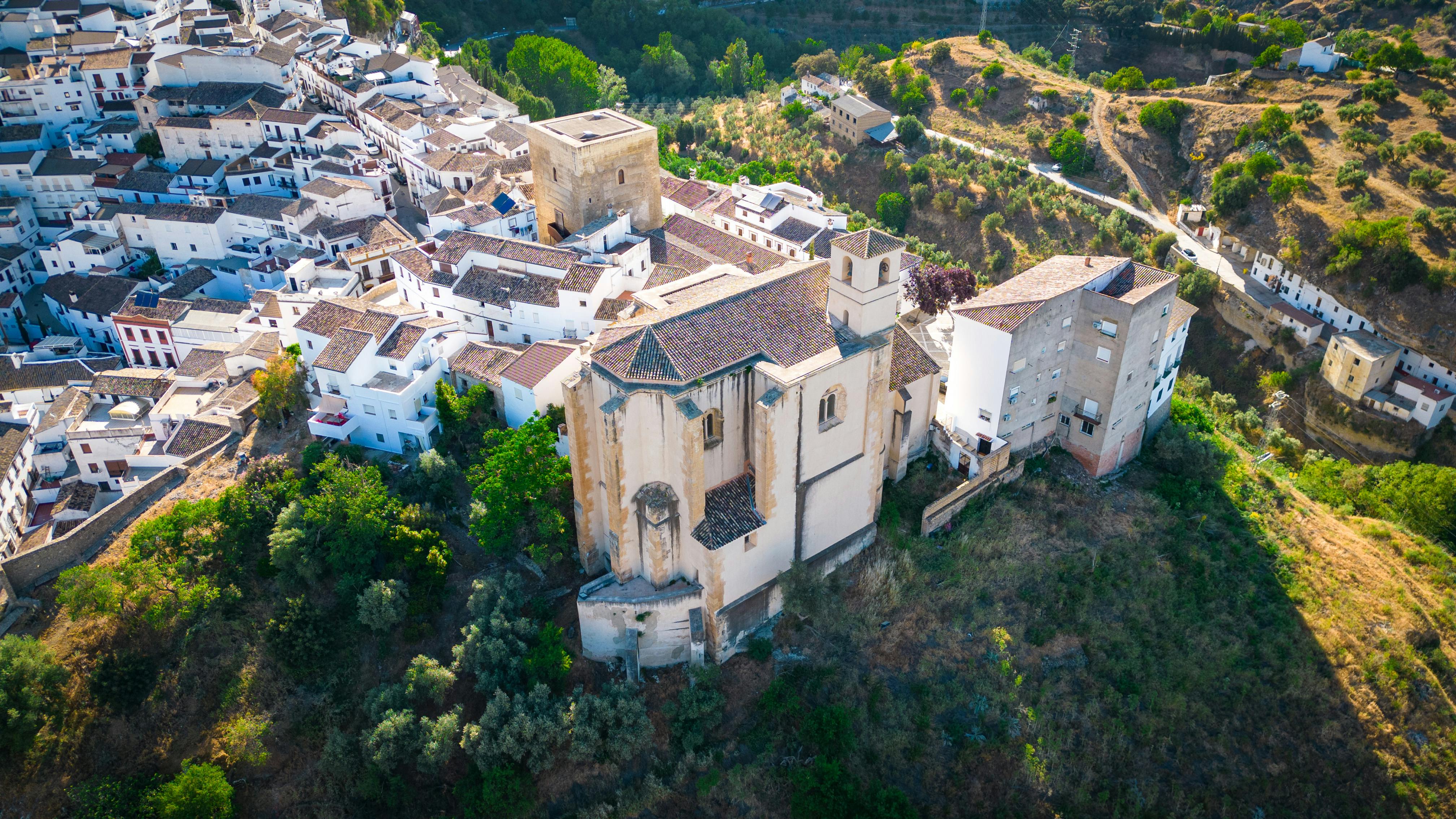 Stunning aerial shot of Setenil de las Bodegas showcasing unique architecture and landscape. - Setenil de las Bodegas