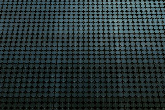 Close-up of a modern architectural facade featuring circular motifs in a geometric pattern.