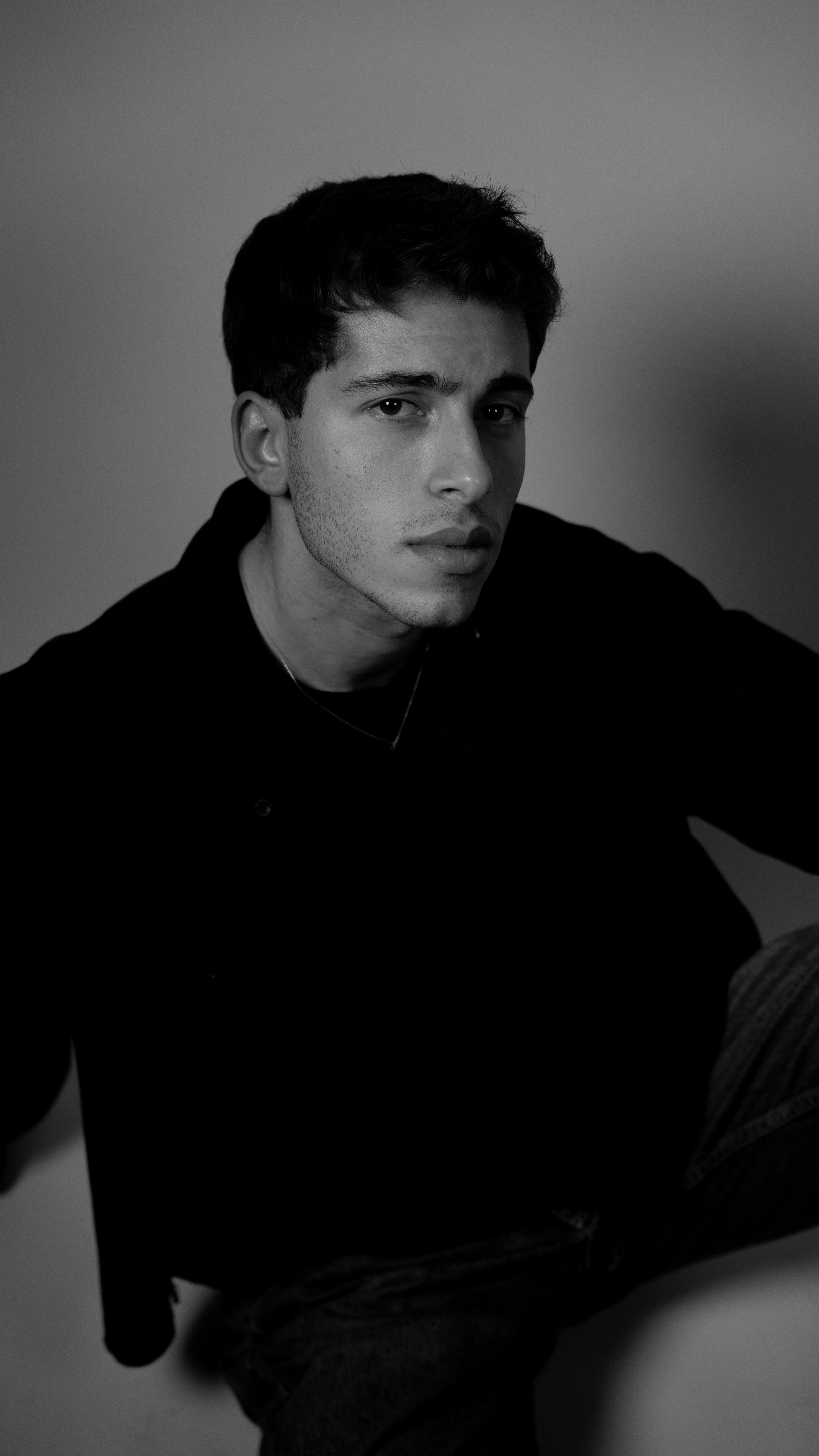Black and White Portrait of a Young Man · Free Stock Photo