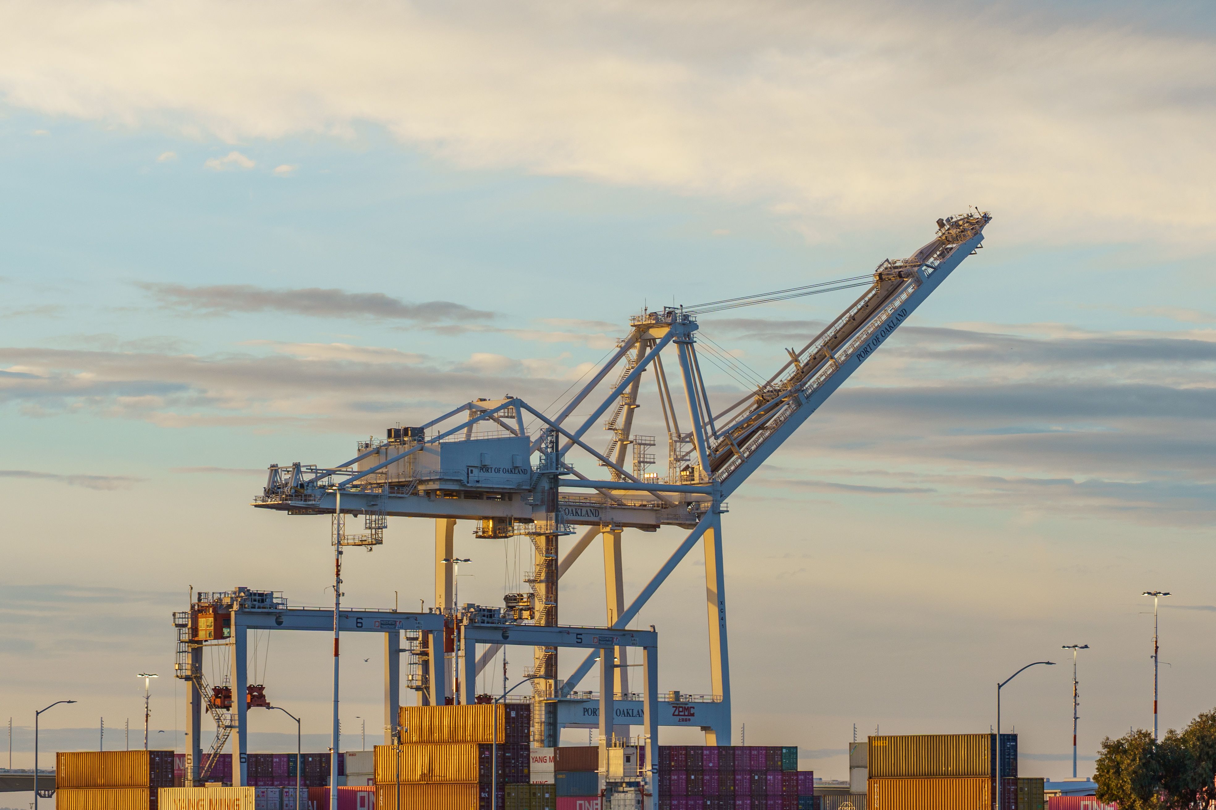 A Port with Shipping Containers and Cranes · Free Stock Photo