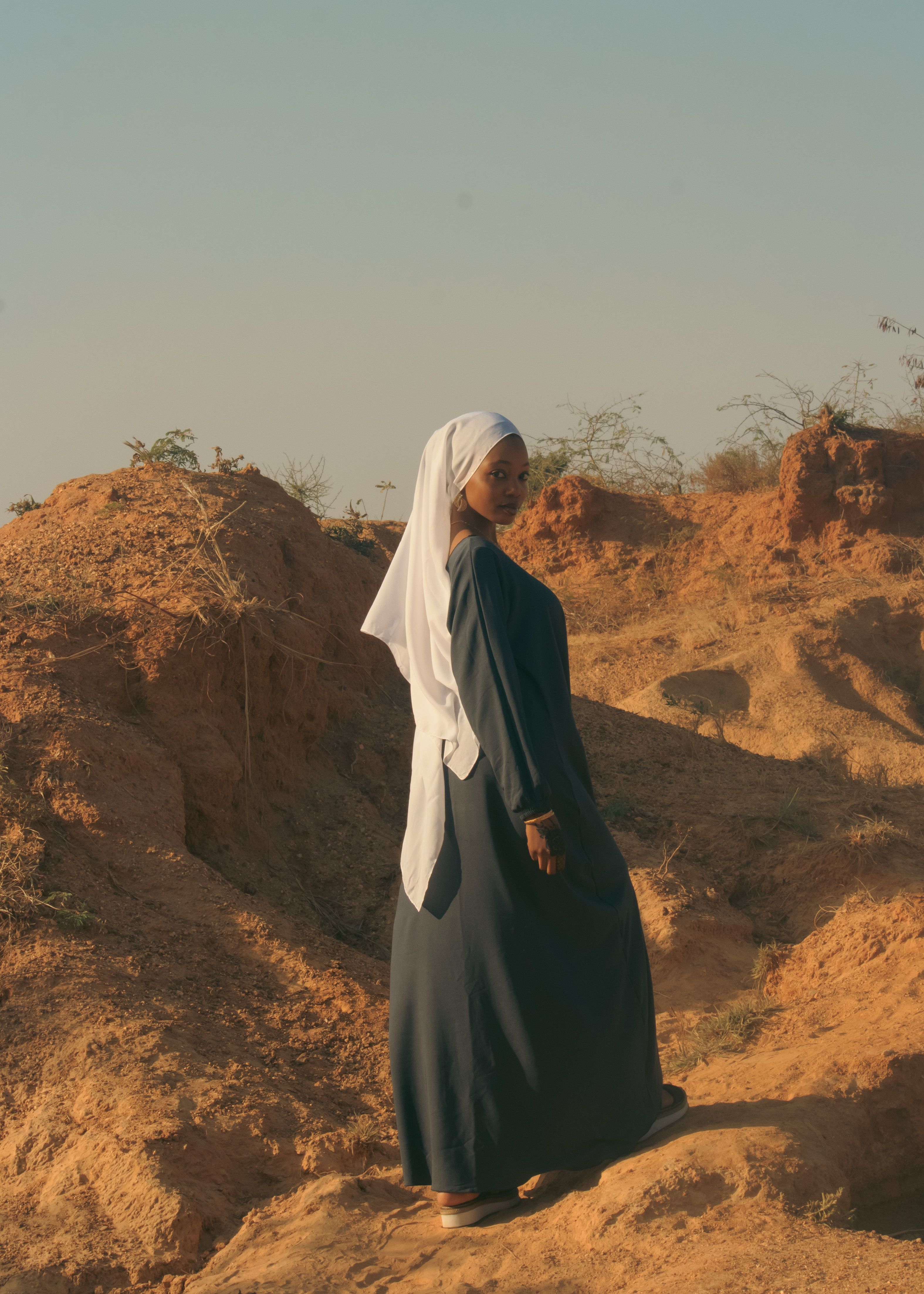 Elegant Portrait of a Woman in Desert Landscape · Free Stock Photo