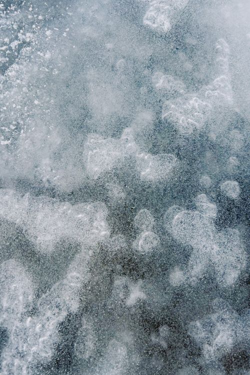 Free Close-up shot of abstract ice texture with air bubbles captured in winter. Stock Photo