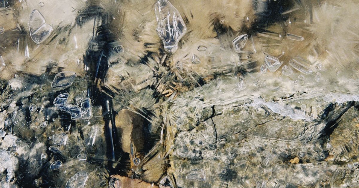 Frozen Rolling Rocks Frozen Stream with Rocks and Ice Formations · Free Stock Photo