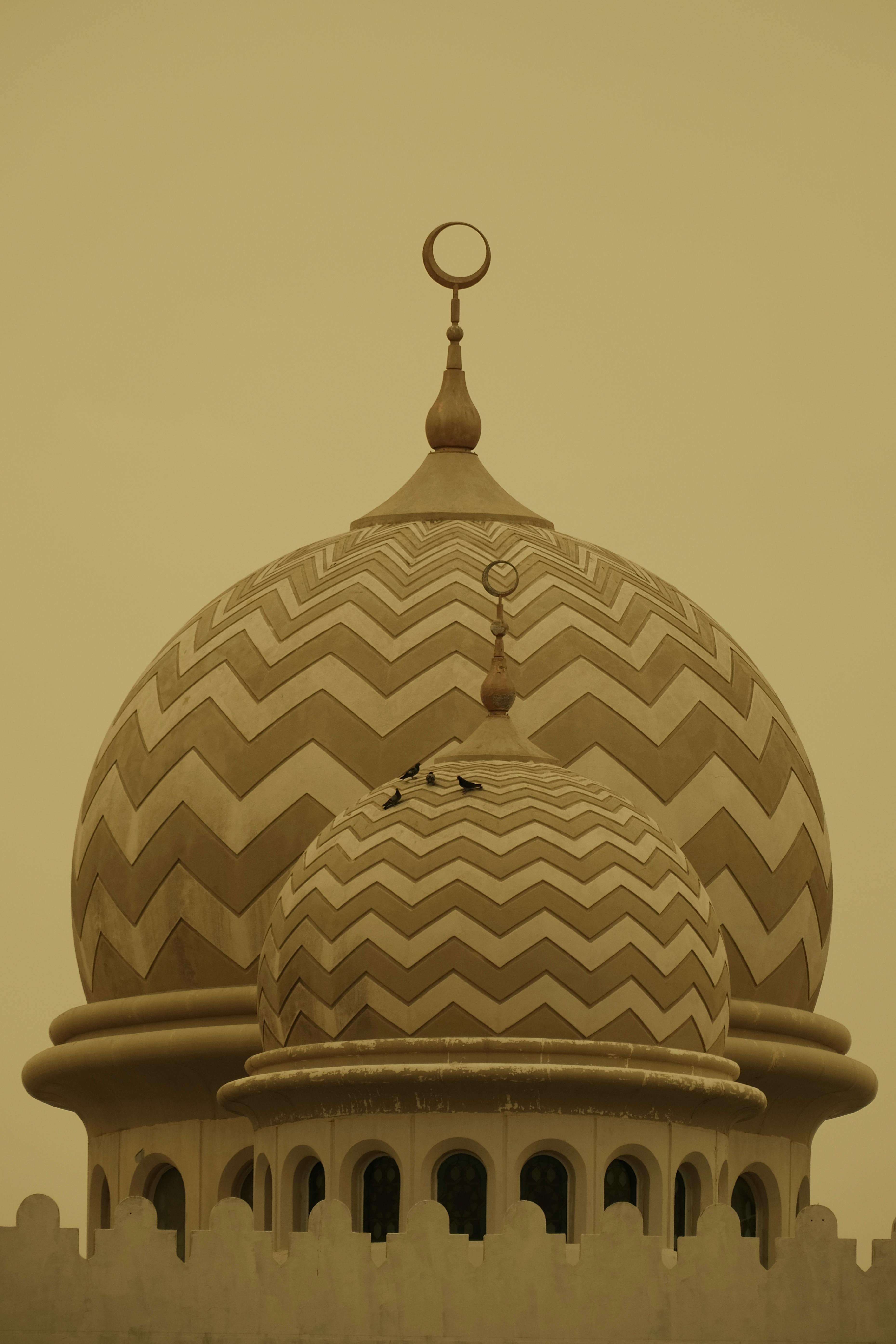 Безкоштовне Вишукані куполи з геометричними візерунками в мечеті шейха Заїда, Абу-Дабі. стокове фото