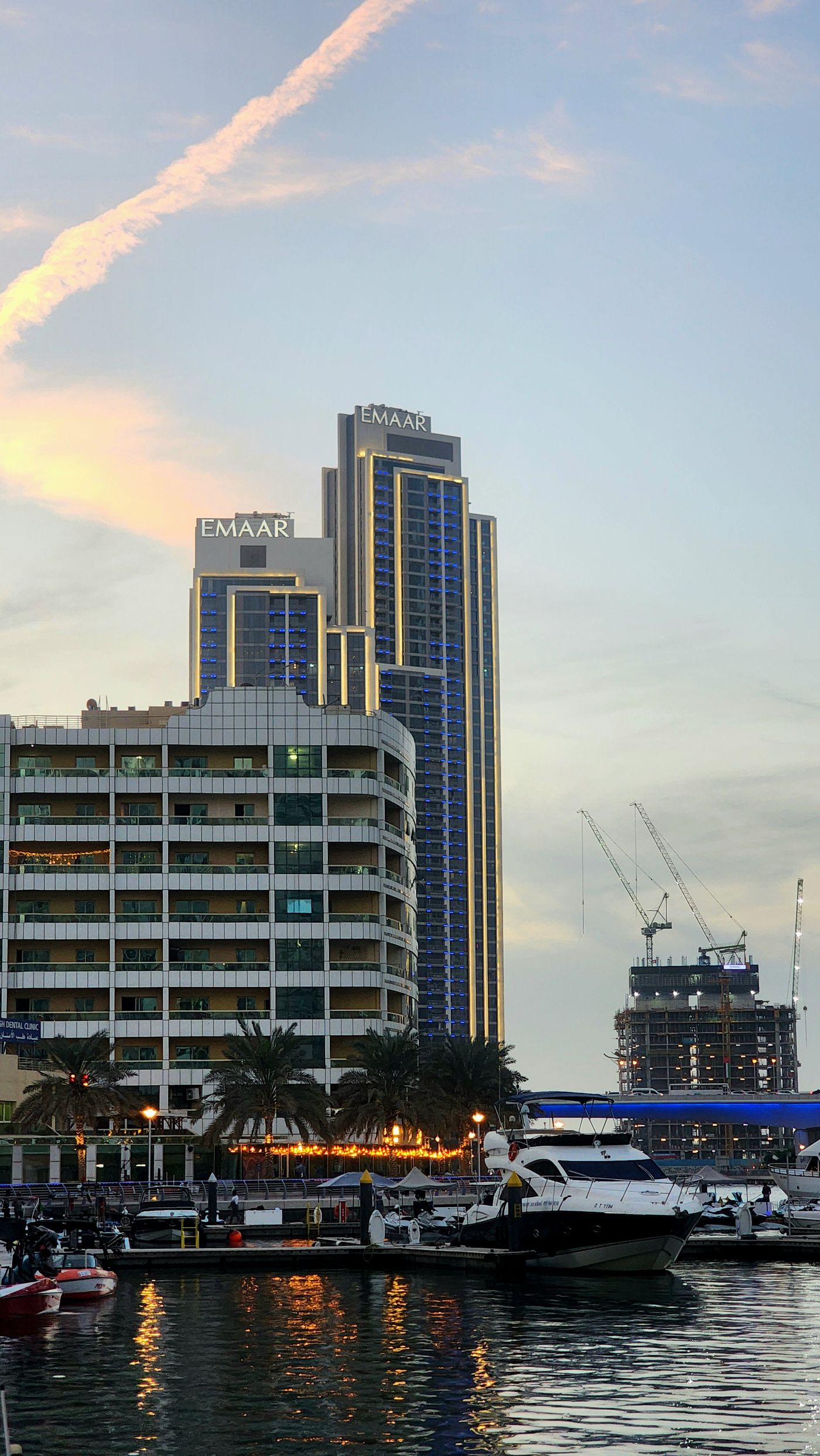 Dubai Marina skyline representing patients travelling from central and southern Dubai