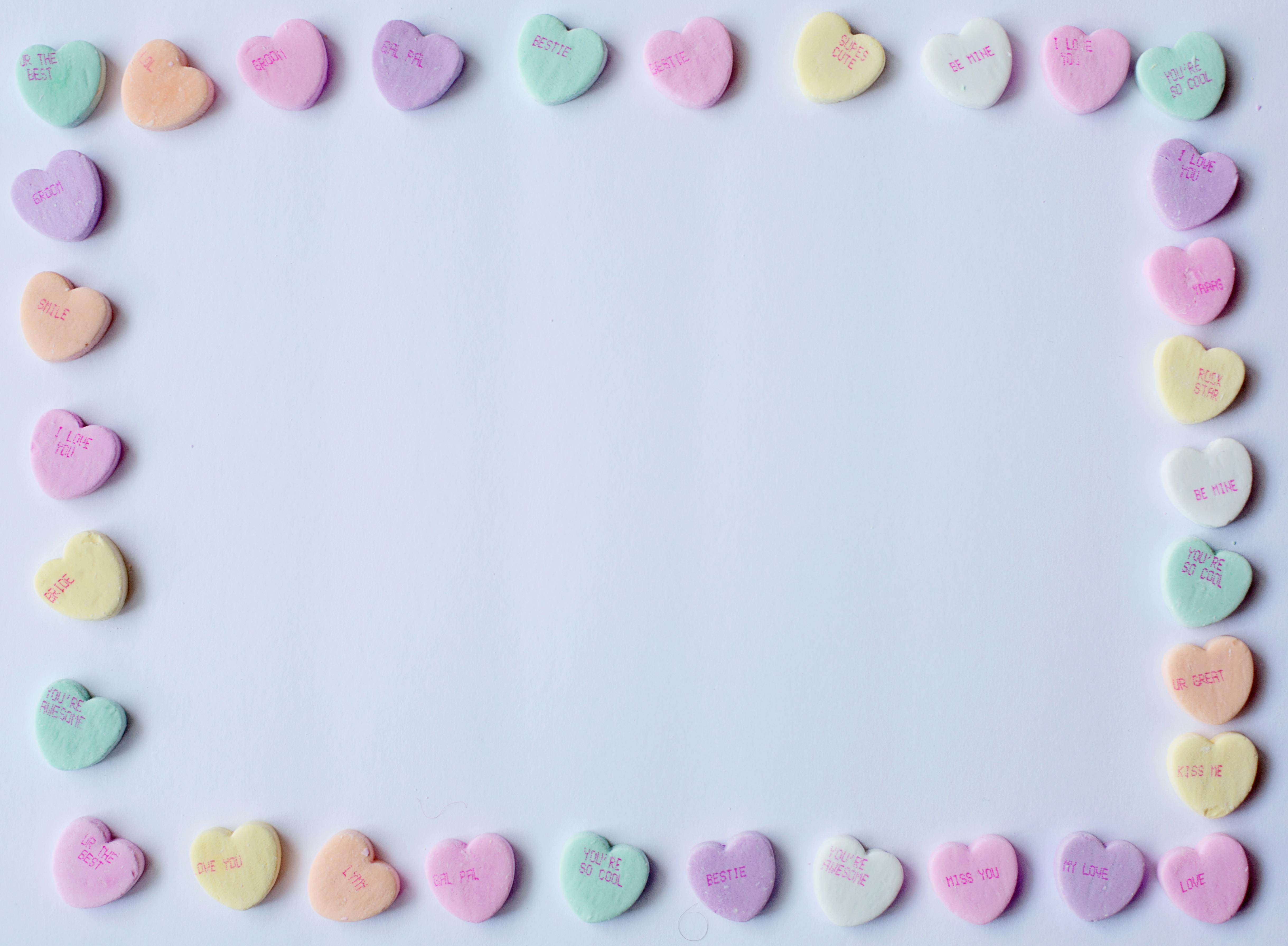 Candy Hearts Fabric Wallpaper and Home Decor  Spoonflower