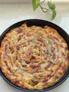 Freshly Baked Spiral Savory Pie with Seeds