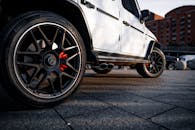 Luxury SUV Wheel Detail in Urban Setting