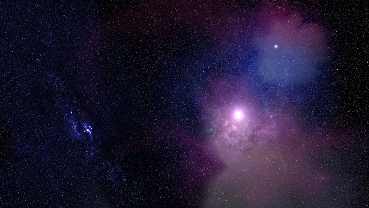 Free Blue and Purple Sky With Stars Stock Photo