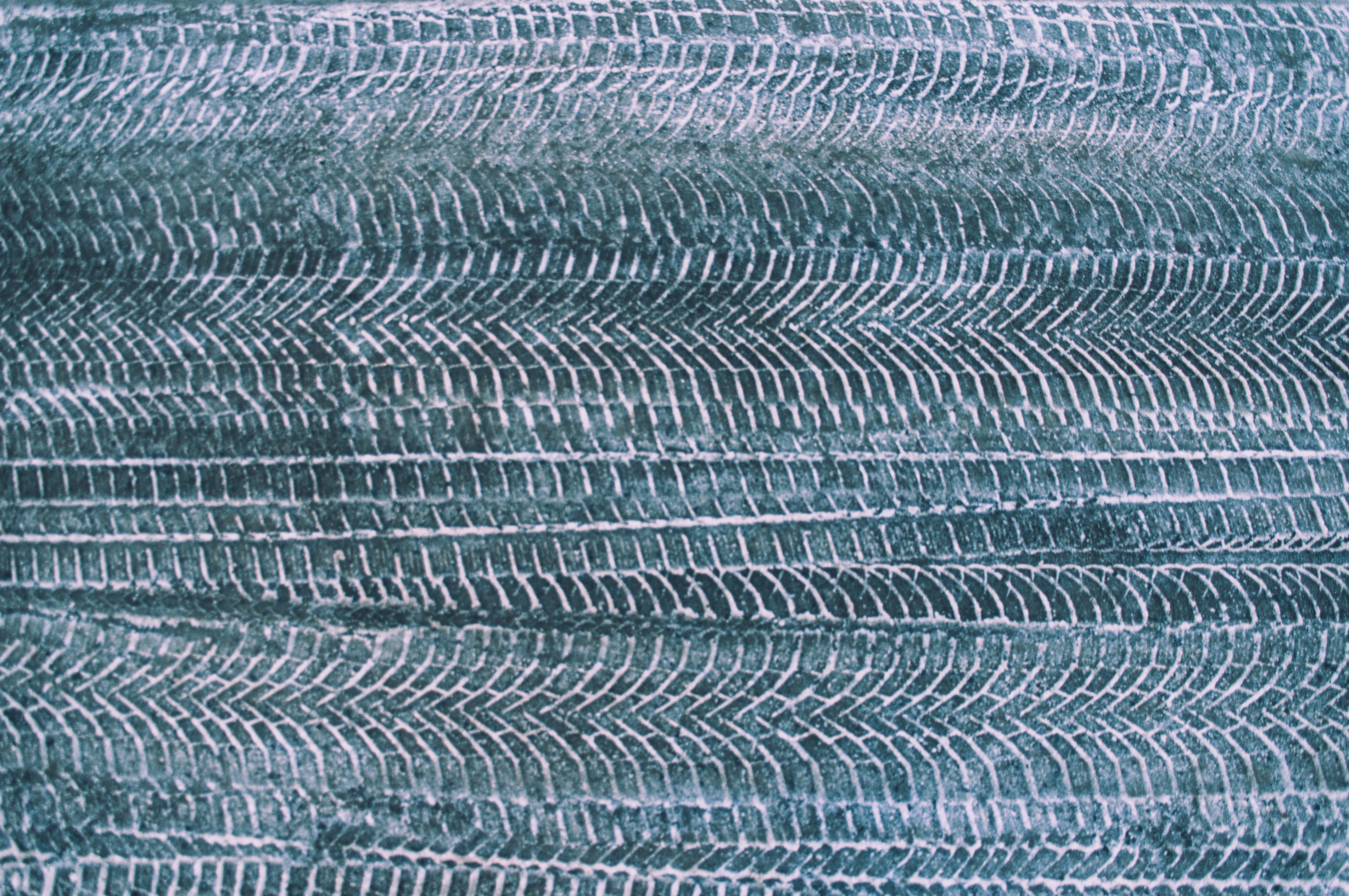 Close-up of winter tire tread design showing enhanced cold-weather grip