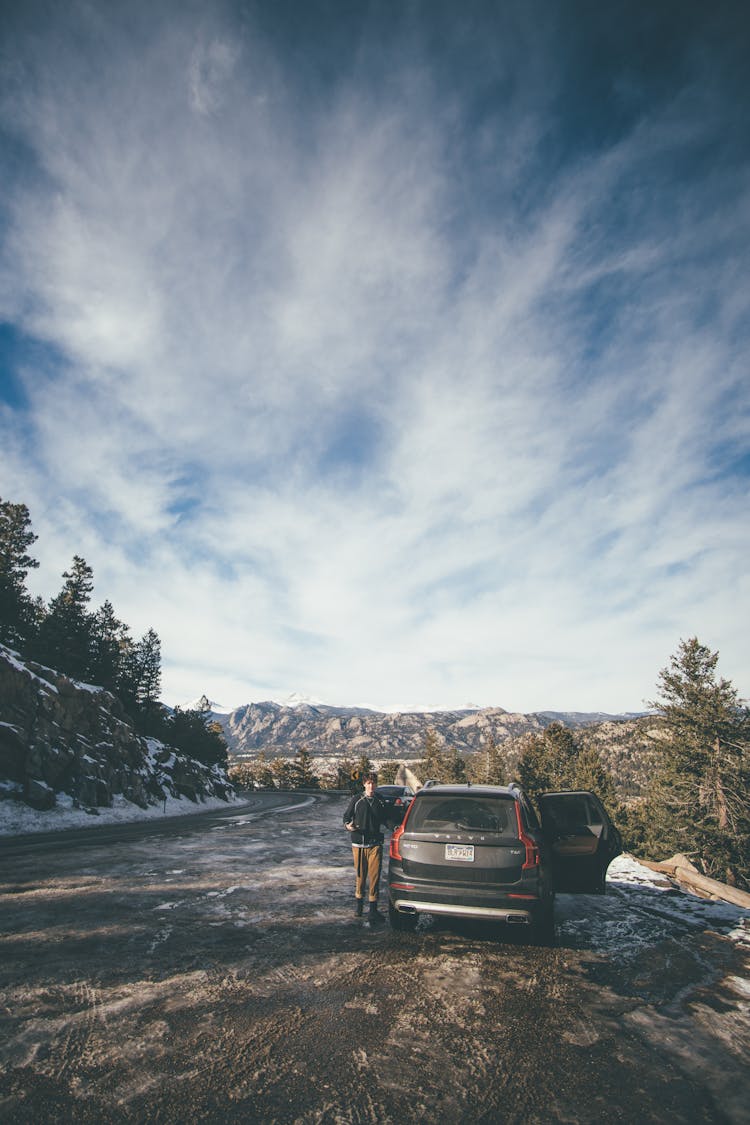 Black Suv On Gray Dirt Road