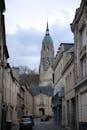 Gothic Cathedral Tower in French Street View