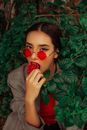 Photo Of Woman Wearing Red Shades