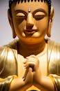 Golden Buddha Statue in Meditative Pose