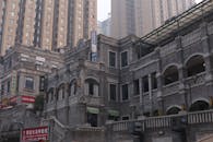 Urban Architectural Contrast in Chinese Cityscape