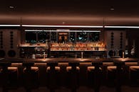 Stylish Tokyo Bar Interior at Night