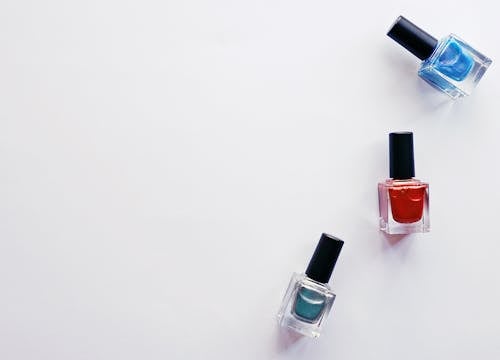 Nail Polish on White Background