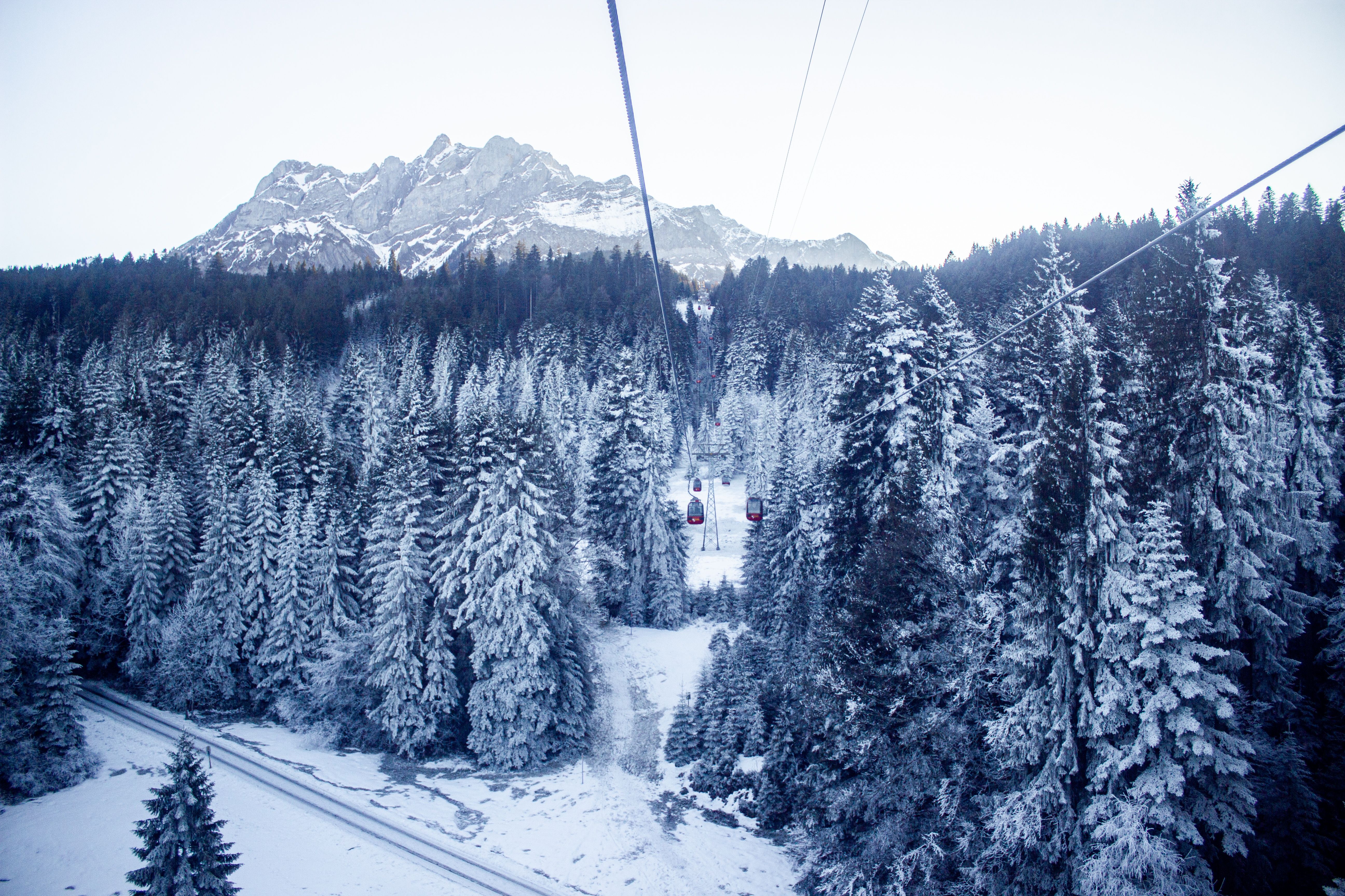 The unique cogwheel railway ascending Mount Pilatus as part of the Golden Round Trip in Switzerland