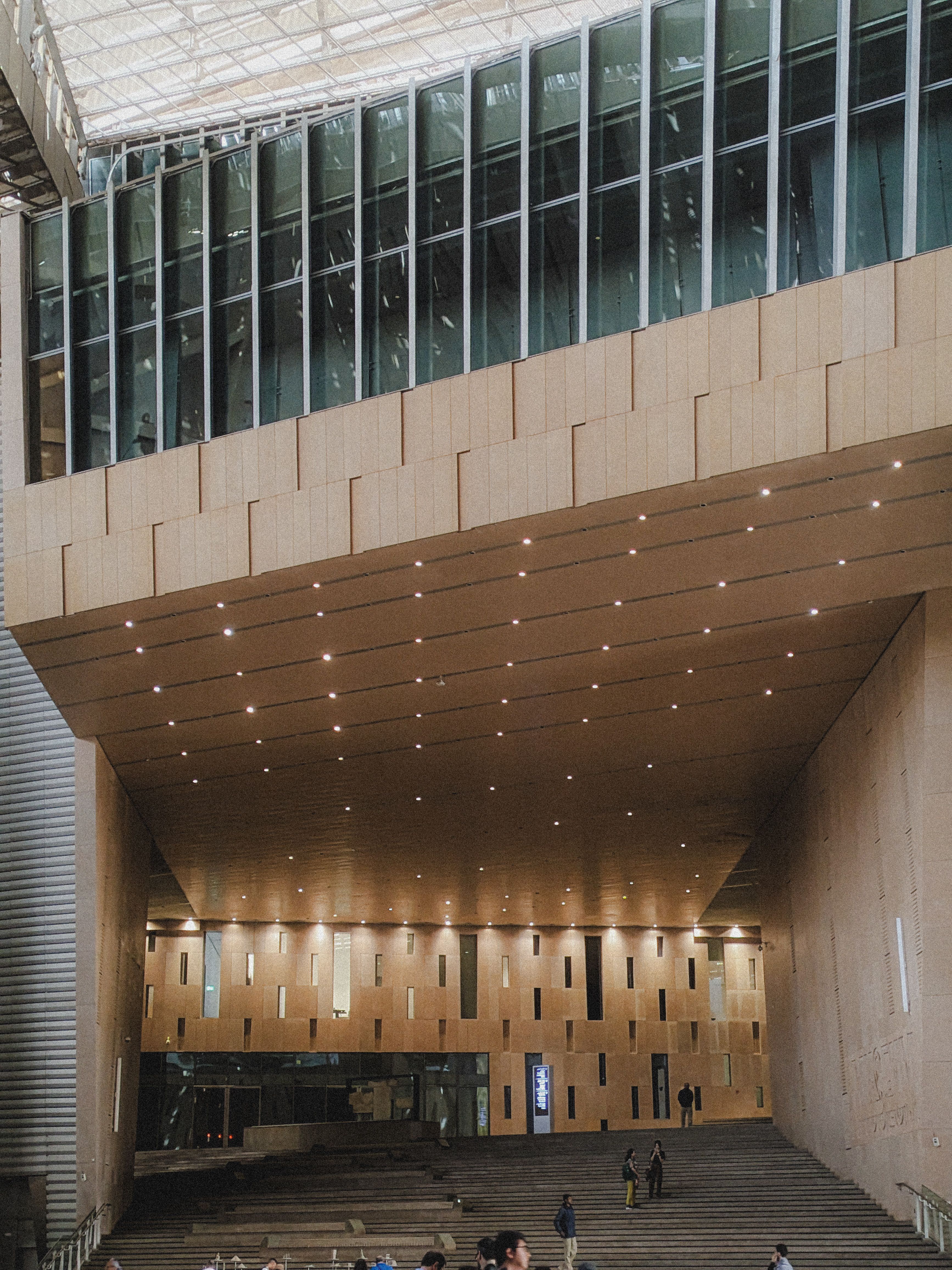 Modern Architectural Entrance with Geometric Design · Free Stock Photo