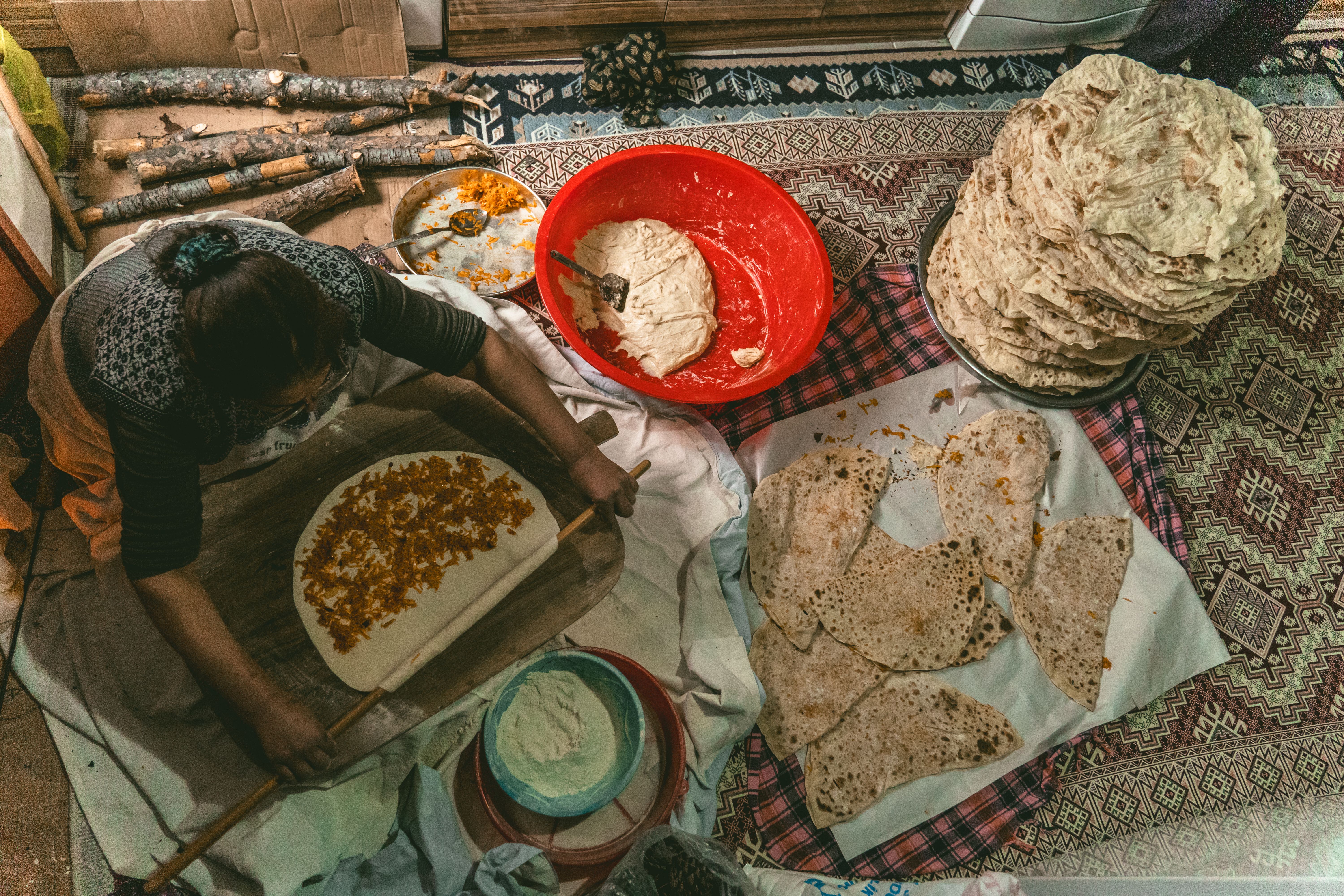 Traditional Turkish Bread Making Process at Home · Free Stock Photo