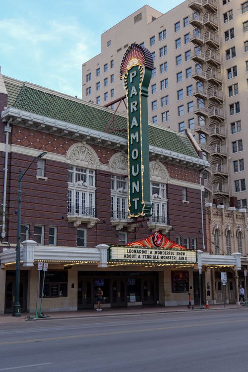 Free Exterior view of the historic Paramount Theatre in Austin, Texas, during daytime. Stock Photo