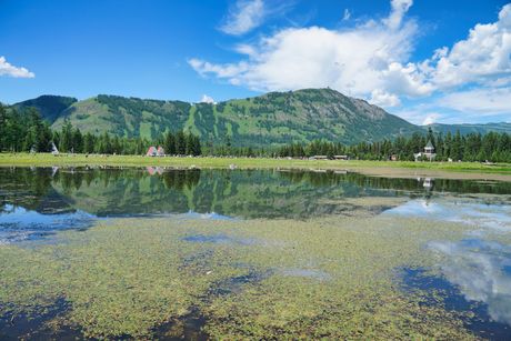 Mountain lake reflection by gang liang on Pexels