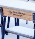 Snow-Covered Bench in Jönköpings Kommun, Sweden