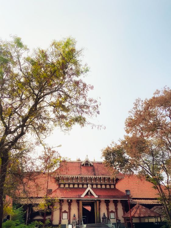 Red Temple Texture Traditional Temple with Red Tile Roof in India · Free Stock Photo