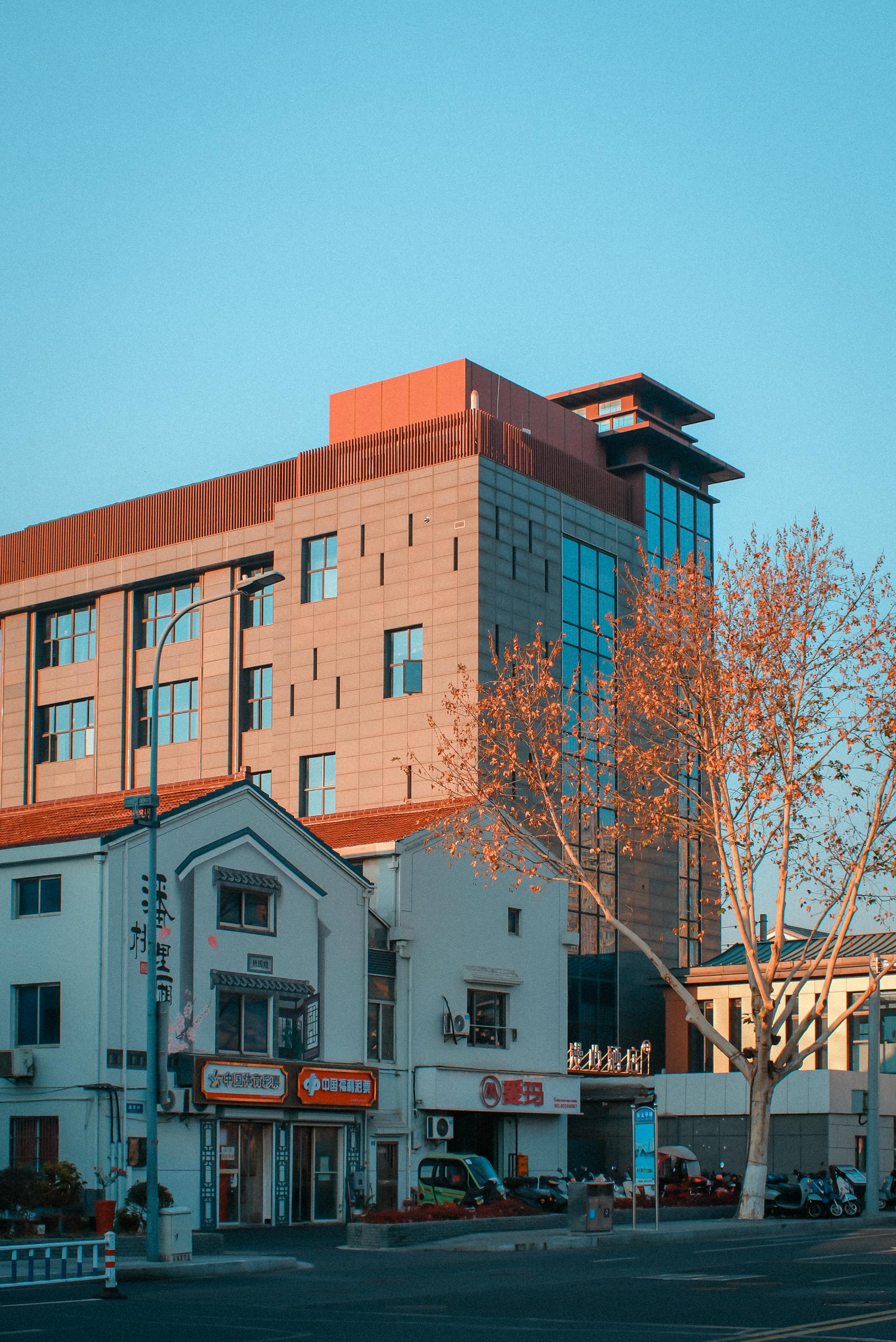 Modern Building and Traditional Architecture in Cityscape