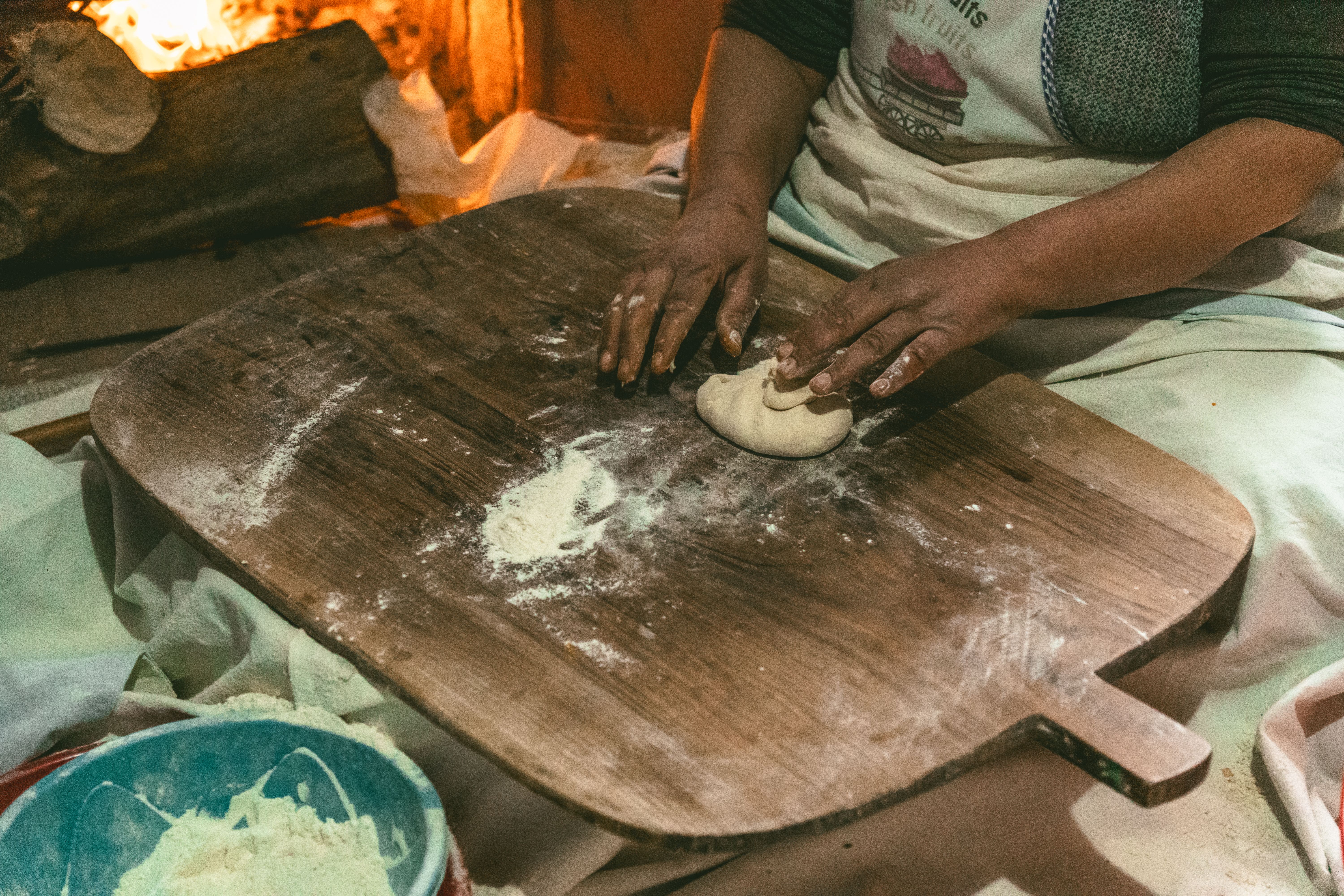 Traditional Turkish Bread Making Indoors · Free Stock Photo