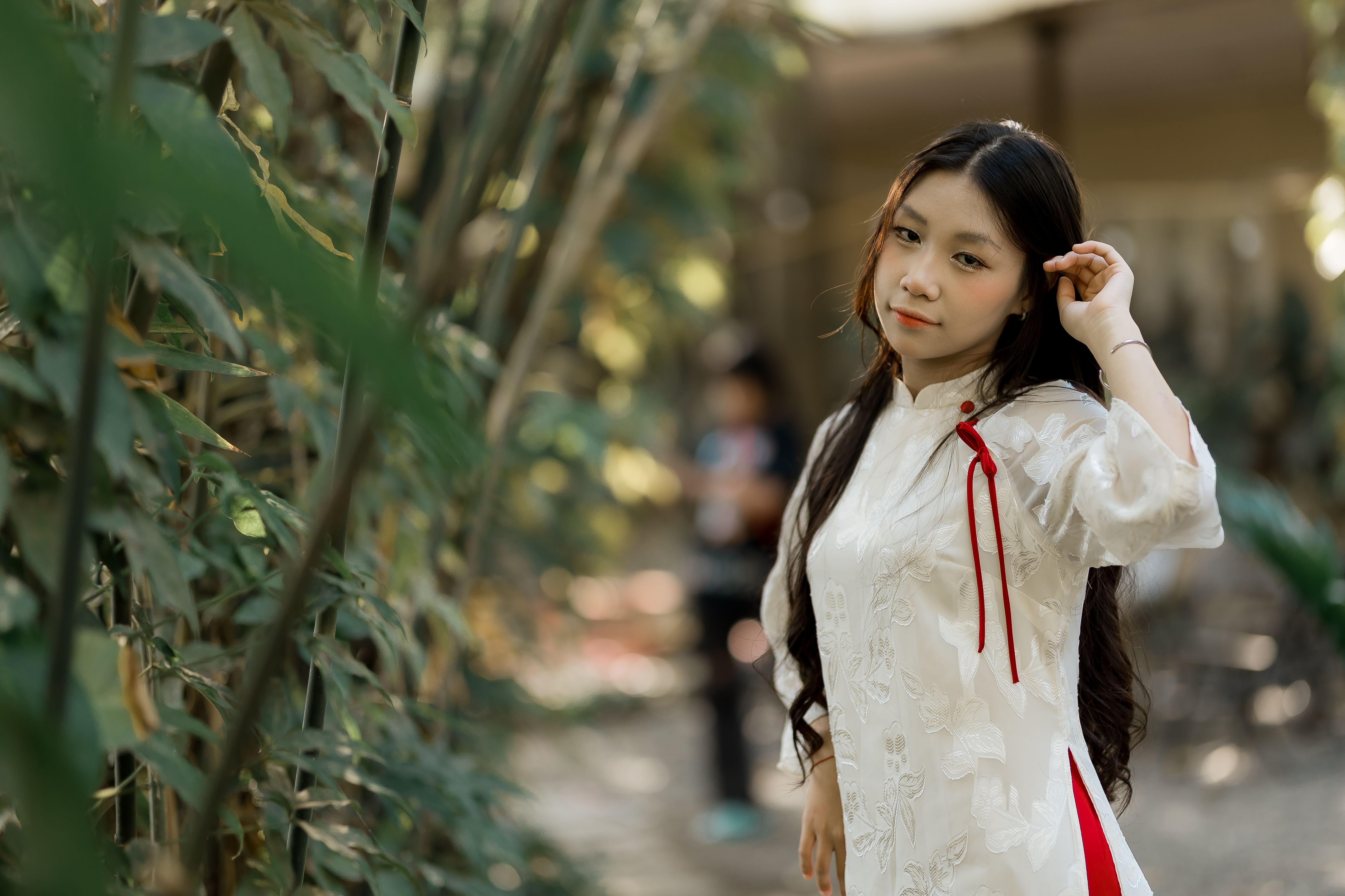 Young Woman in Traditional Dress Outdoors · Free Stock Photo
