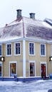 Snow-covered historic building in Jönköping