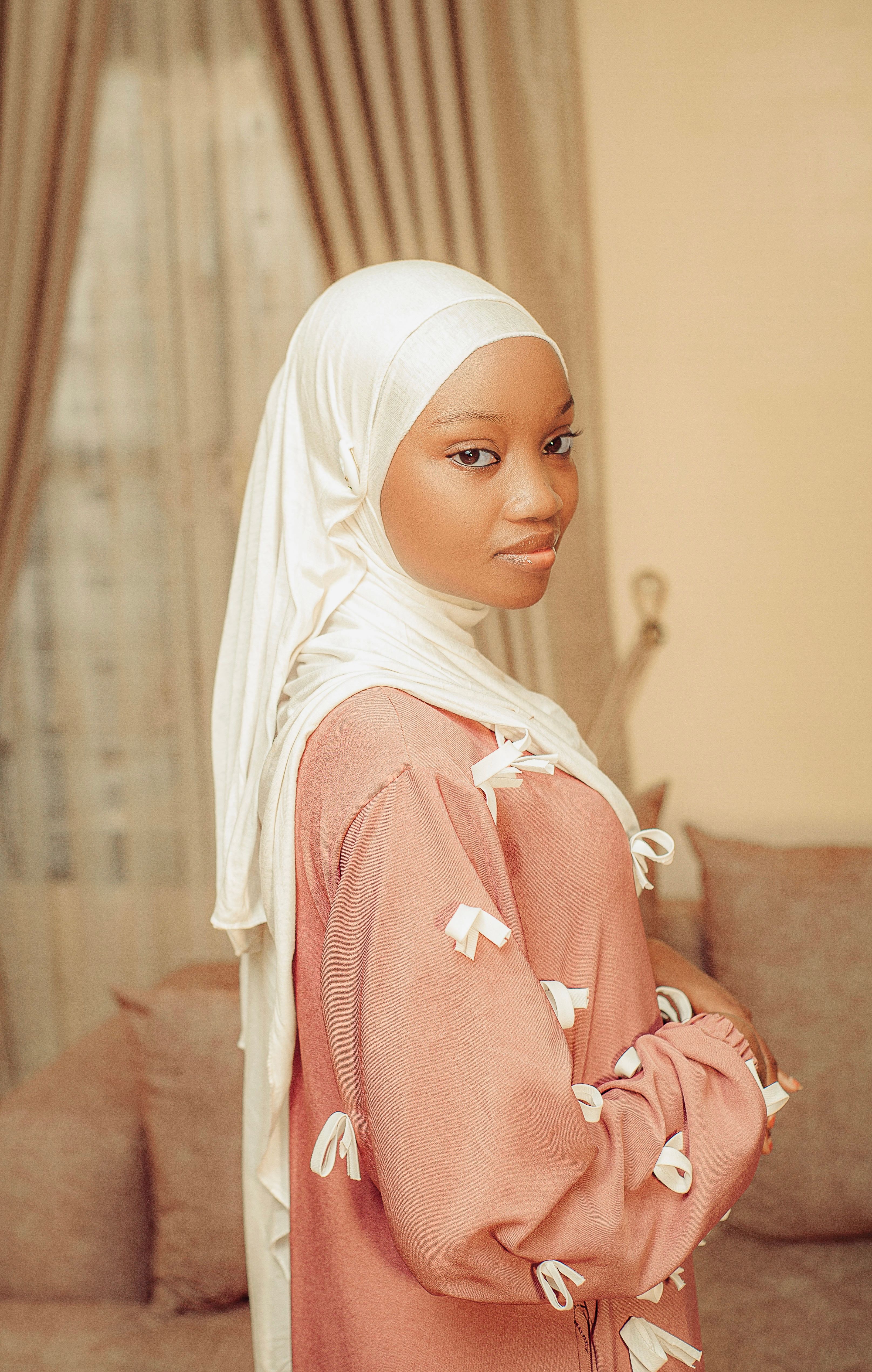 Portrait of Young Woman in Elegant Hijab · Free Stock Photo