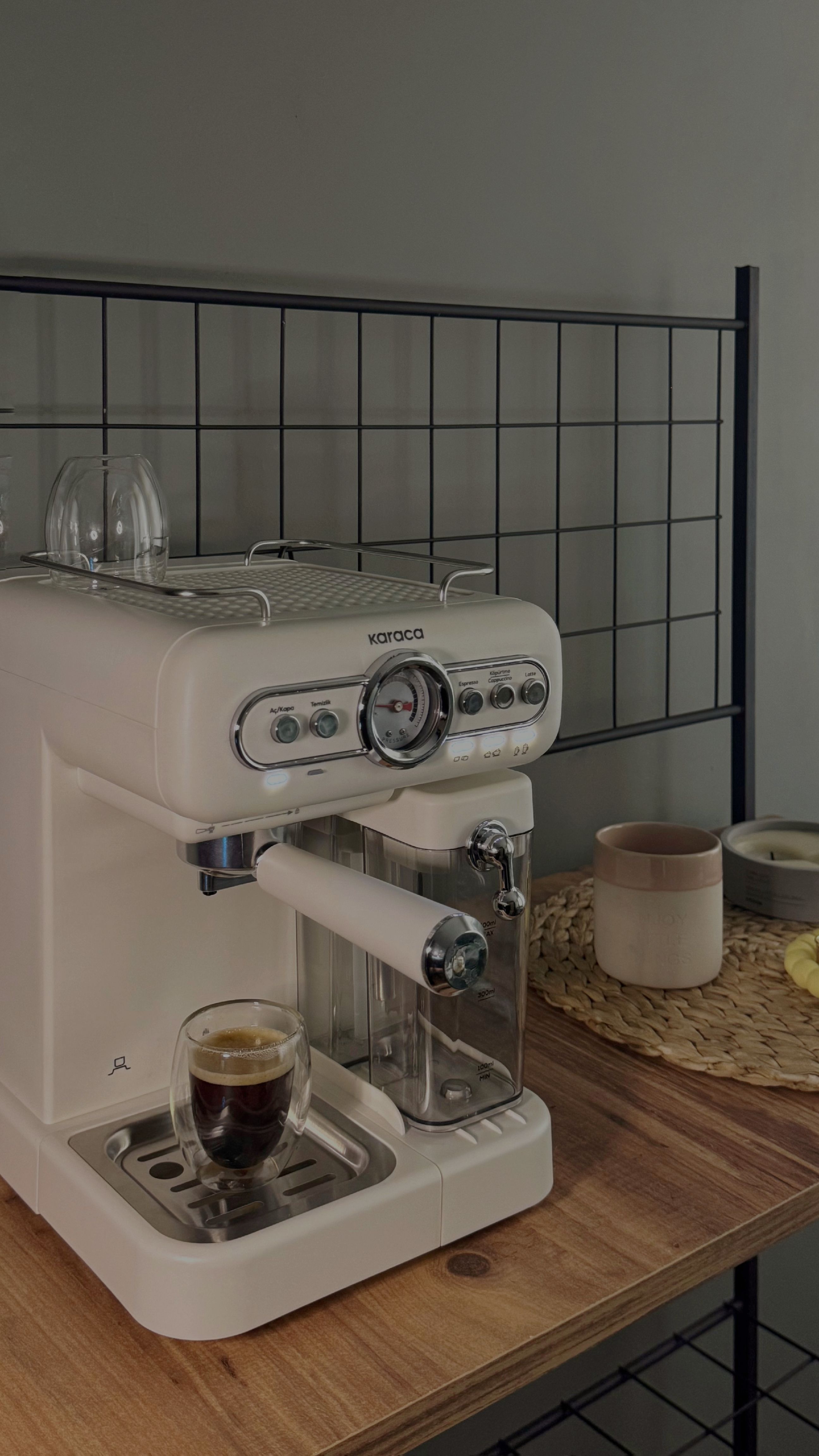 Elegant Espresso Machine on Wooden Counter · Free Stock Photo