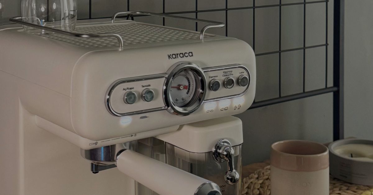 Simple Delicate Coffee Machine Elegant Espresso Machine on Wooden Counter · Free Stock Photo