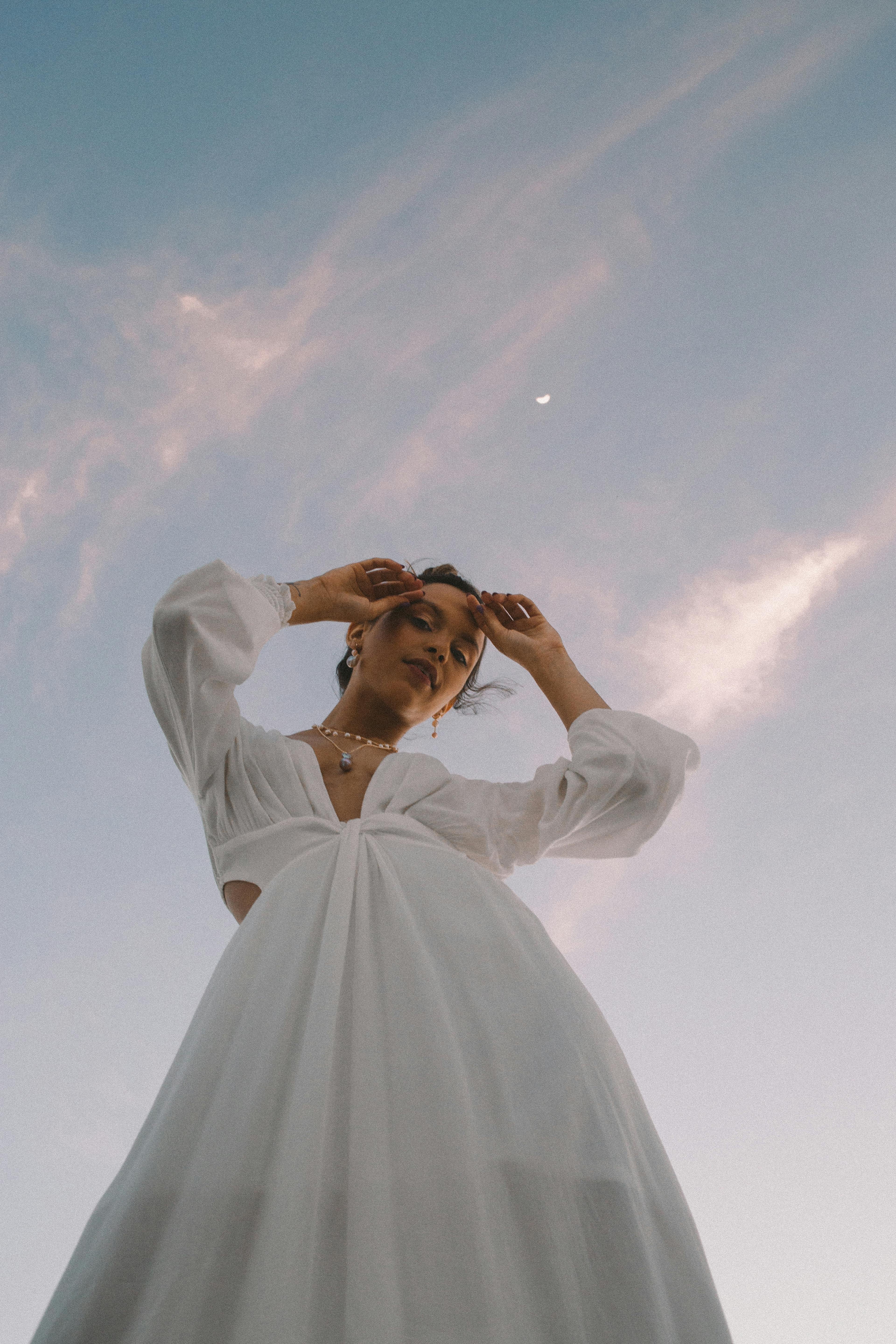 white outfit photoshoot