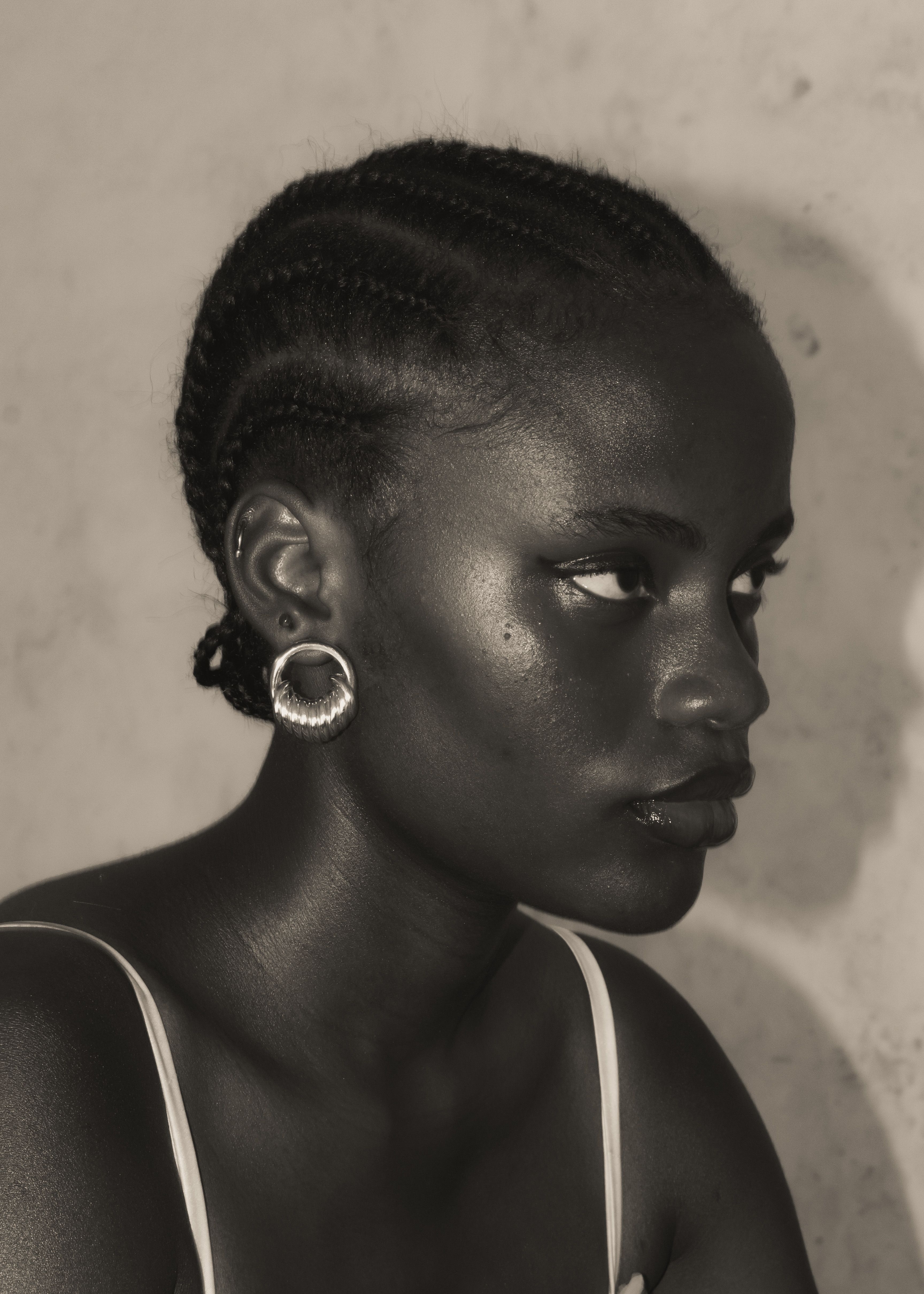 Elegant Black and White Portrait of a Young Woman · Free Stock Photo