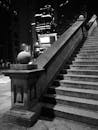 Historic Stone Staircase in Hong Kong at Night