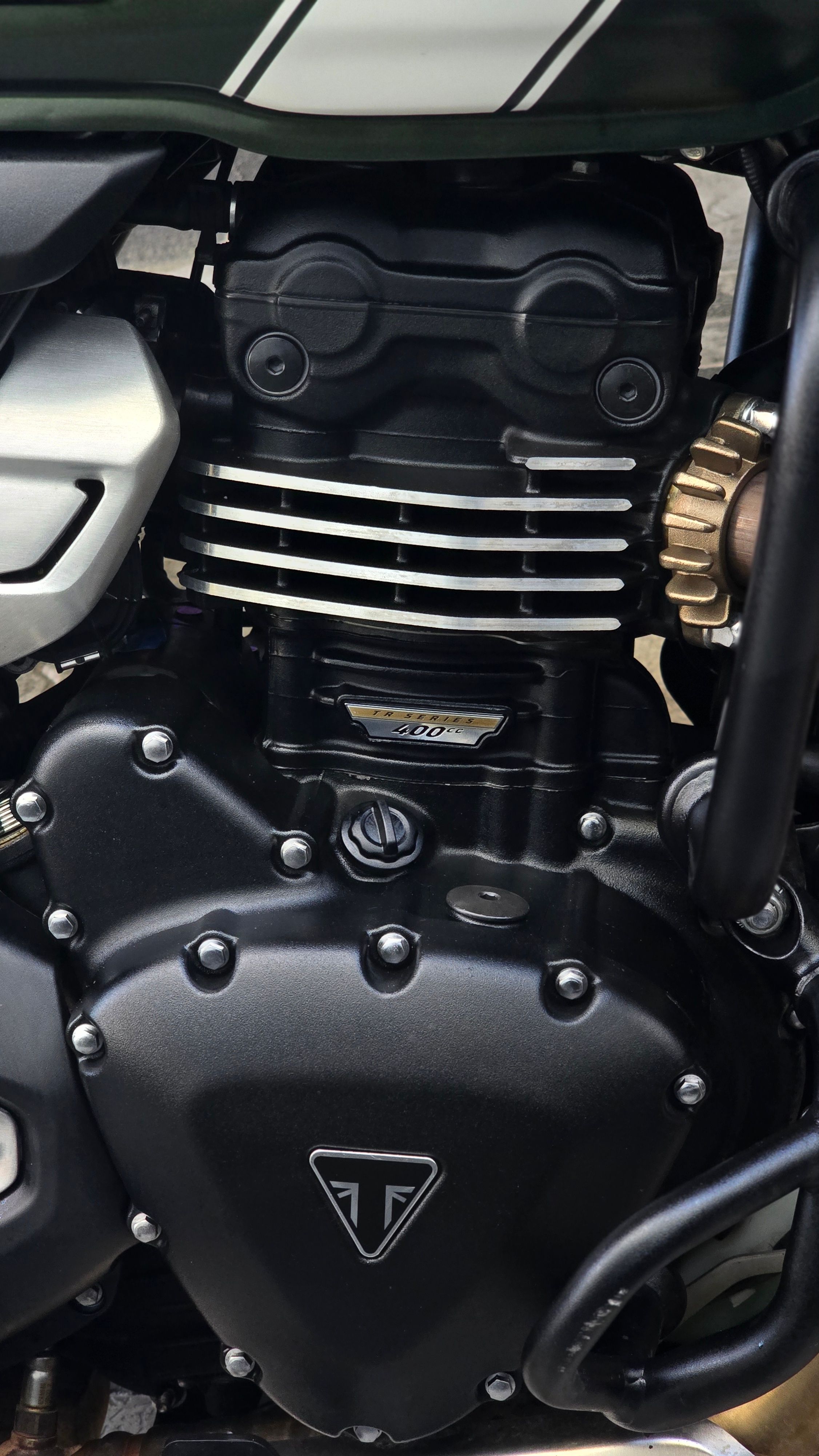 Close-up of Motorcycle Engine in Detail · Free Stock Photo