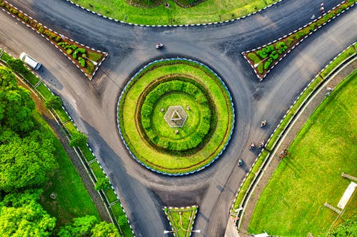 Aerial View Of Roundabout
