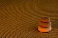 Zen Garden with Stacked Stones in València