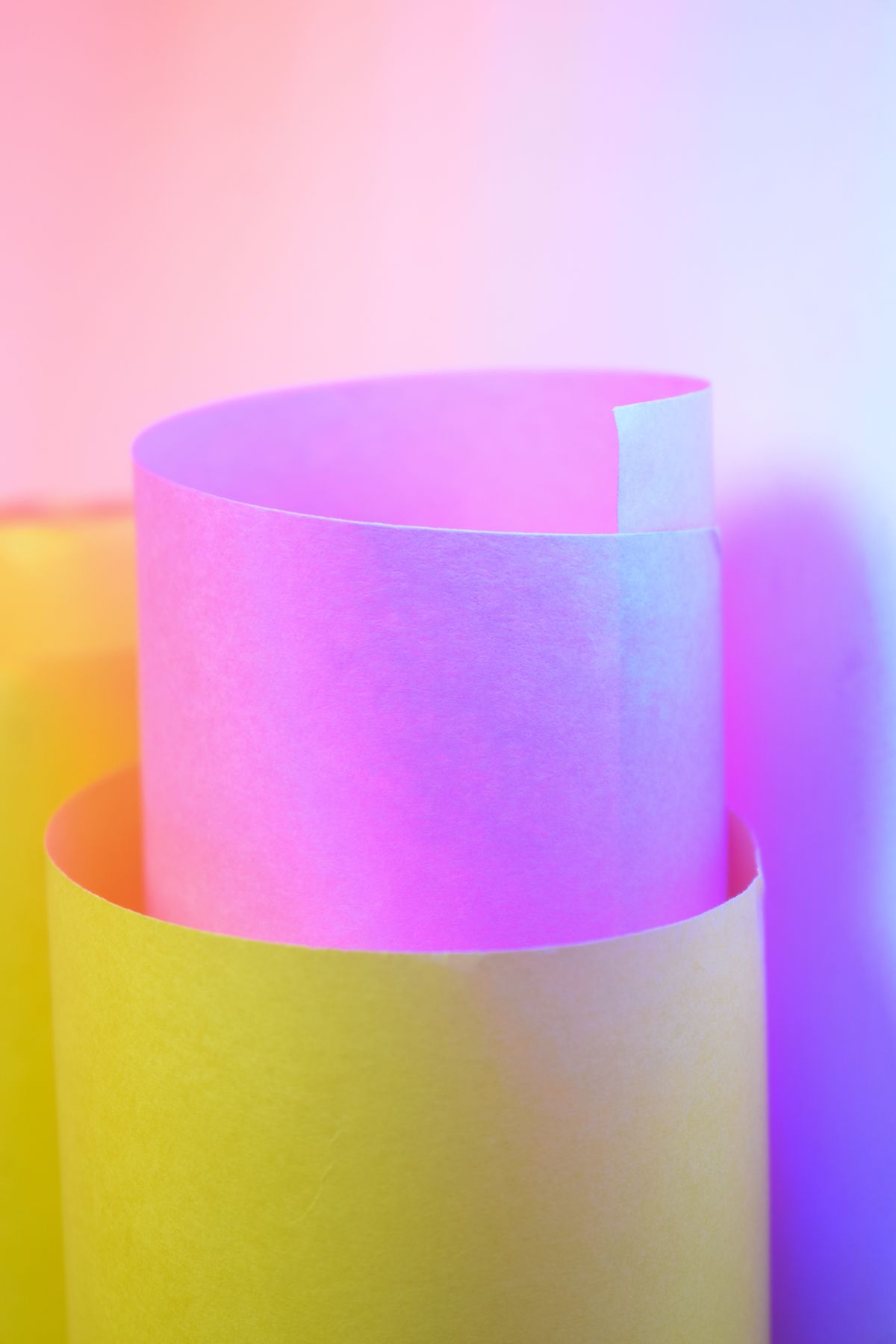 Colorful Gradient Rolled Paper Texture · Free Stock Photo