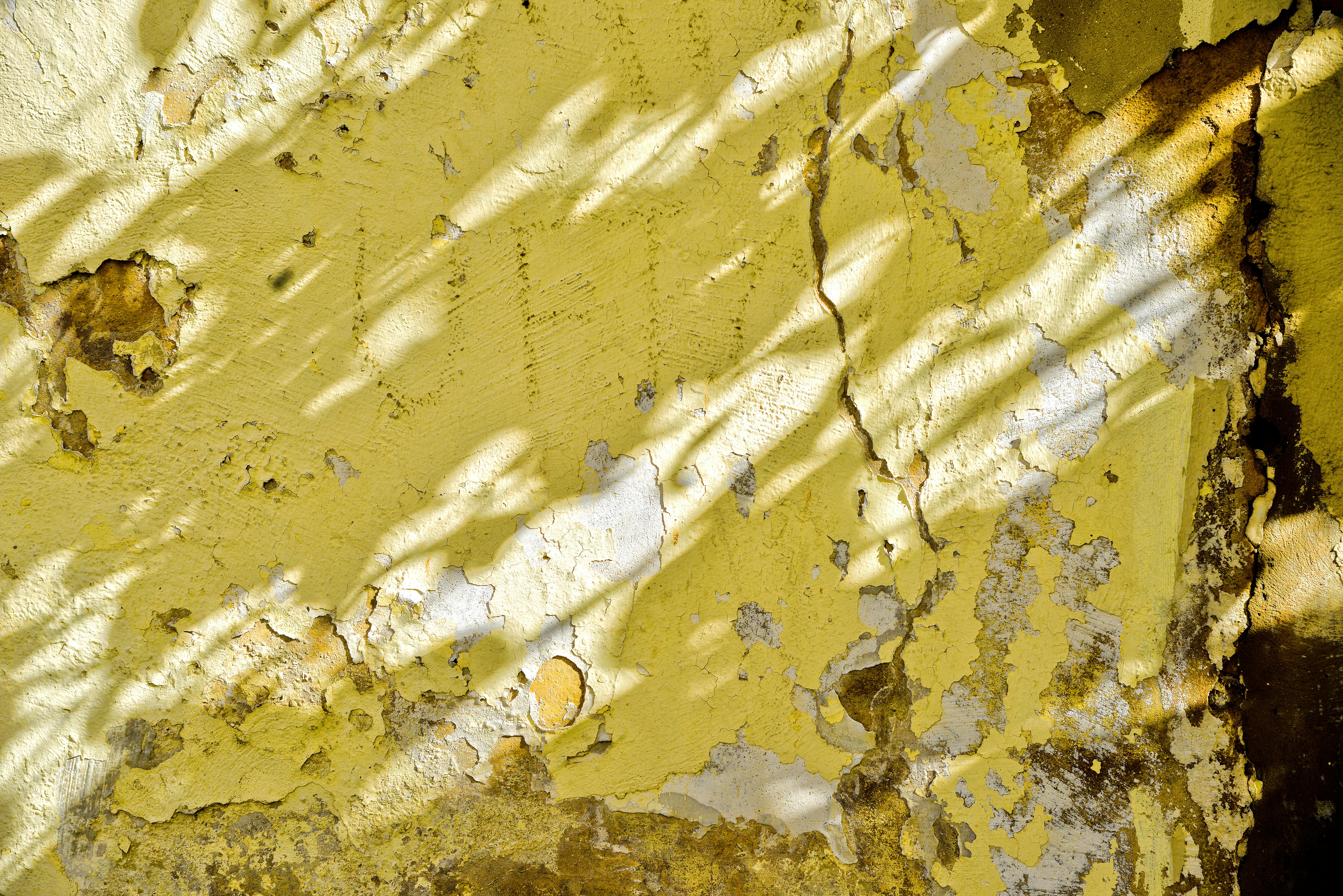 Gratuit Umbre luminate de soare pe un perete galben texturat, decojit, în Fès, Maroc. Fotografie de stoc