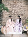 Traditional Hanfu Attire in Serene Garden Setting