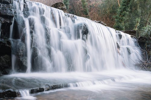 Time-Lapse Photo Of Falls During Daytime 