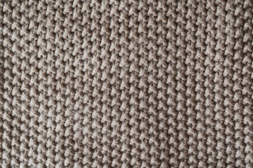 Brown and White Knit Textile