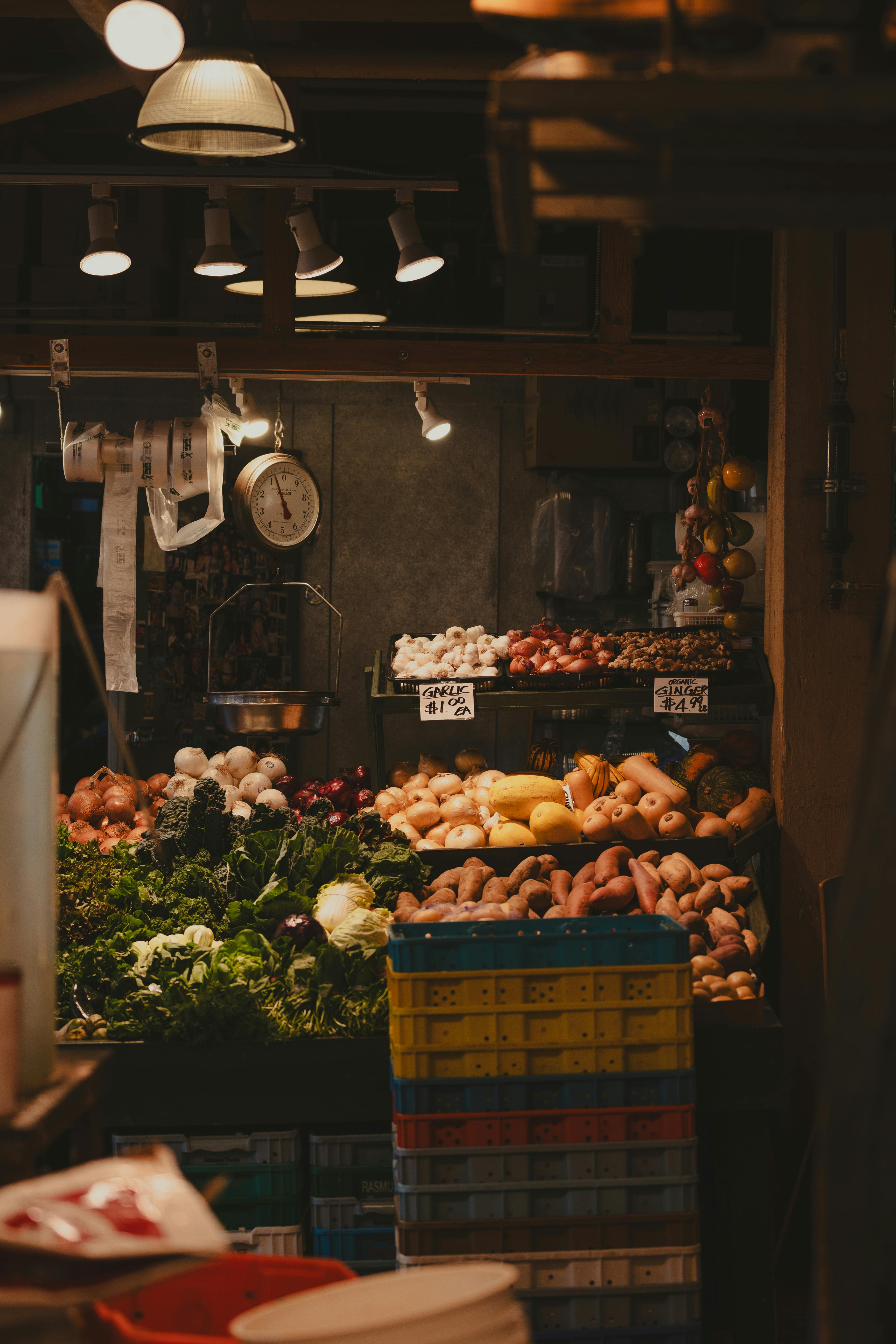 Gratis Immagine gratuita di #interno, assortimento di verdure, bancarella Foto a disposizione