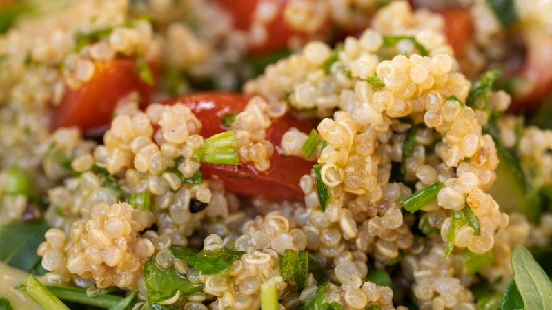 Lemon Herb Quinoa with Roasted Vegetables and Chickpeas