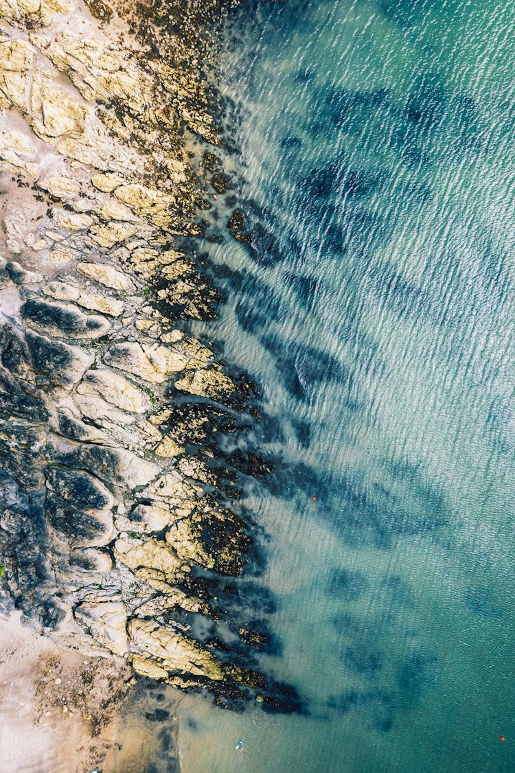 Aerial View Of Ocean Waves