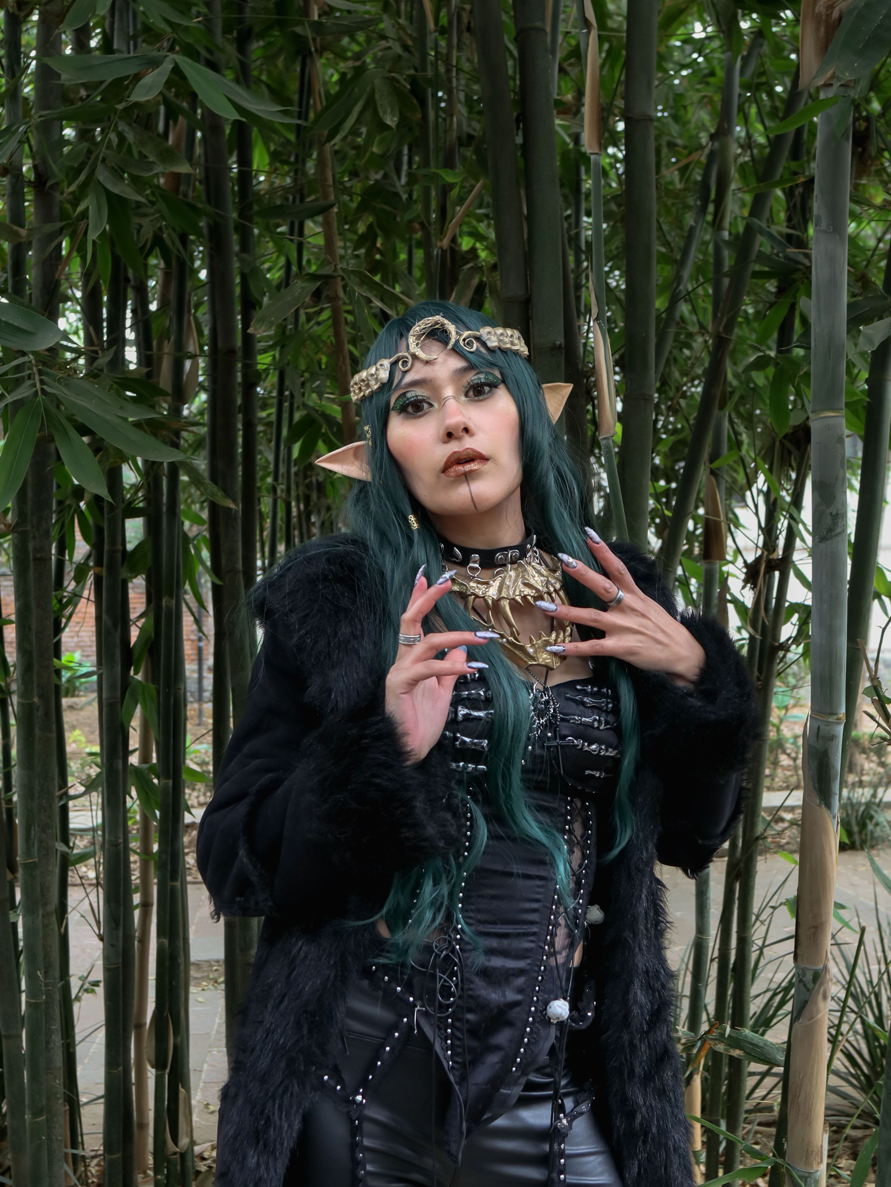 Fantasy Elf in Bamboo Forest Costume Portrait · Free Stock Photo